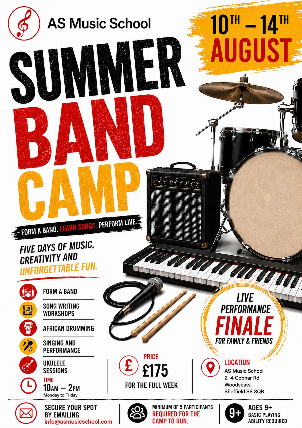 Summer Band Camp supporting thumb